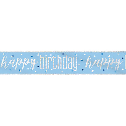 Happy Birthday Banner Blau 2.74m