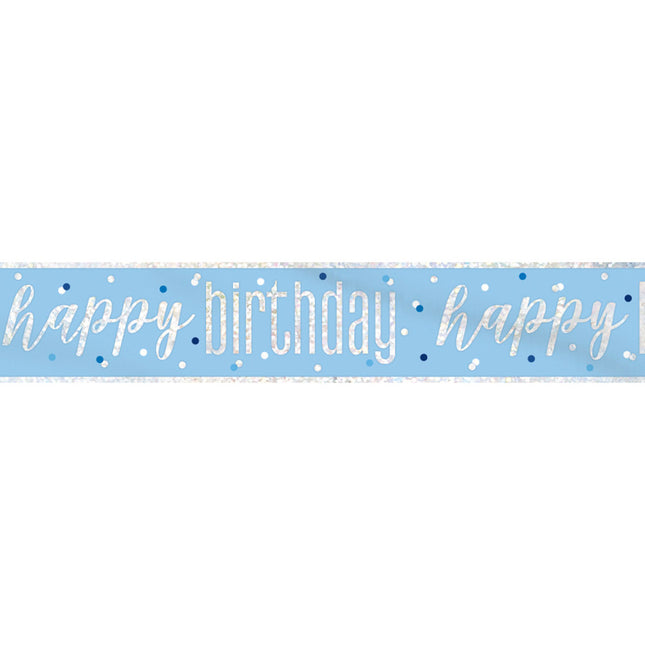 Happy Birthday Banner Blau 2.74m