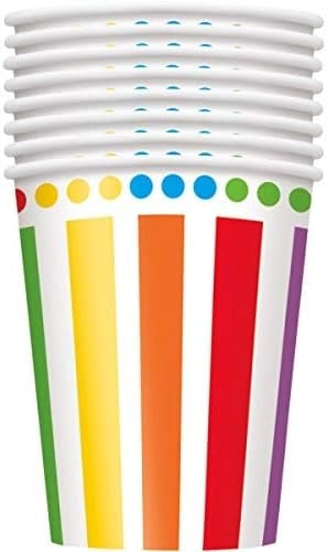 Regenbogen Becher 270ml 8Stk