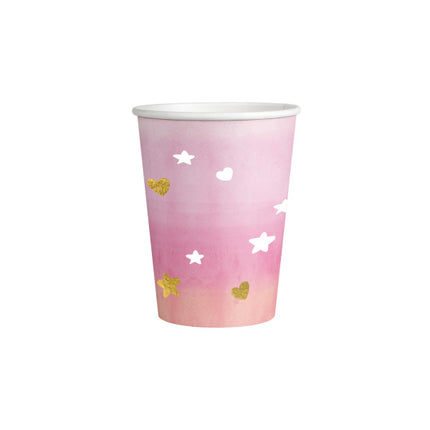 Rosa Becher 250ml 8Stk