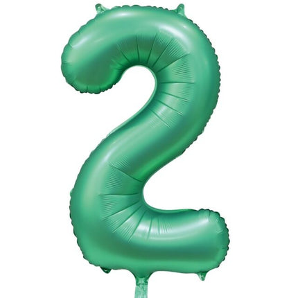 Grüner Figurenballon 2 Jahre Glänzend 86cm