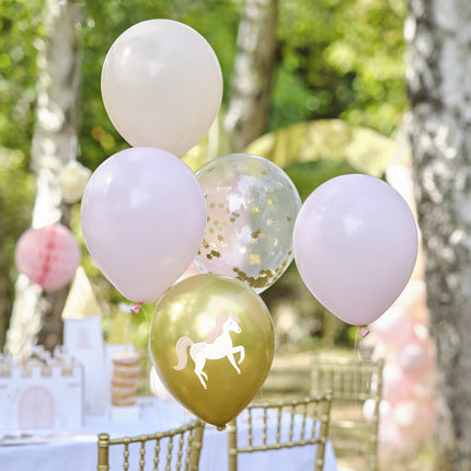 Ballons Prinzessinnen Einhorn 30cm 5Stück