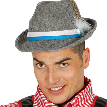 Oktoberfest Tiroler Hut Grau
