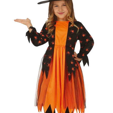 Halloween Kostüm Mädchen Hexe Spinne