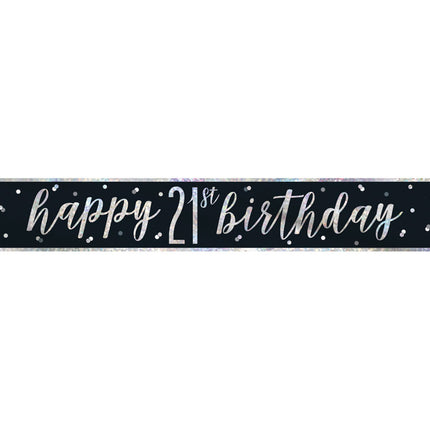 Banner 21 Jahre Schwarz 2.74m