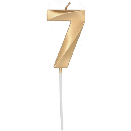 Goldene Kerze 7 Jahre 5cm
