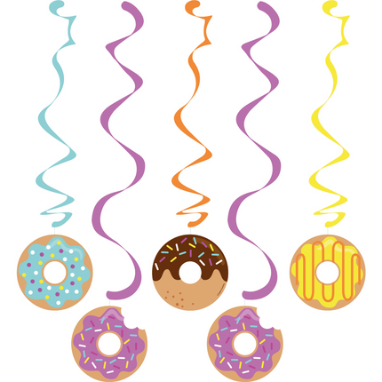 Donut Hängende Dekoration 5tlg.