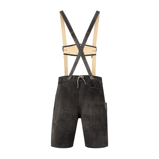 Lederhose Braun Grau Herren Kurz Antique