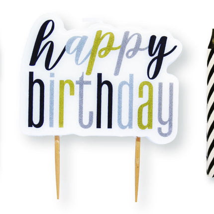 Happy Birthday Kerzen bunt 13 Stück