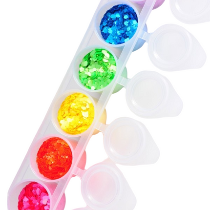 Bunte Glitter Fluoreszierend 6 Stück