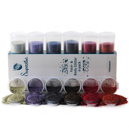 Halloween Glitzer Bunt 6Stk