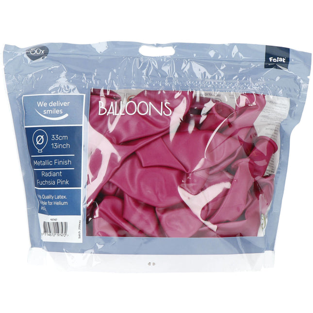 Fuchsia Luftballons Metallic Fuchsia Rosa 33cm 50Stk.