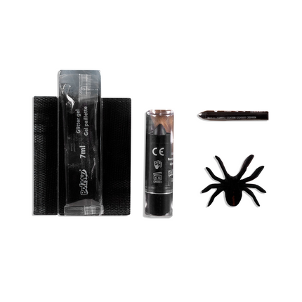 Halloween Schminkset Schwarze Witwe