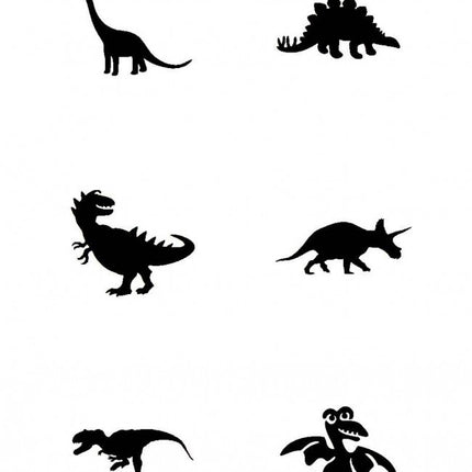 Schwarze Tattoo Schablone Dino 12pcs