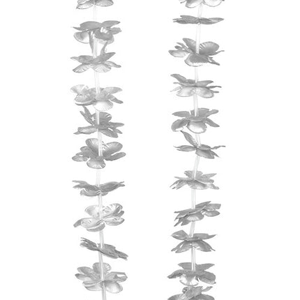 Hawaii Kranz Set Silber 20Stück