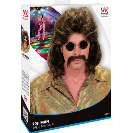 Perücke 70'S Braun