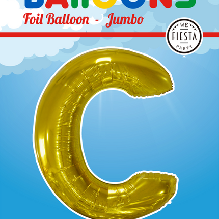 Folienballon Buchstabe C Gold XL 102cm leer