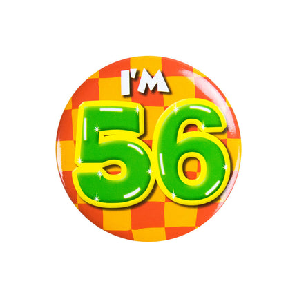 Ich bin 56 Button 56 Jahre 5.5cm
