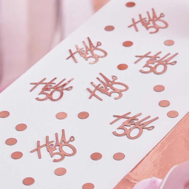 Rose Gold Tischkonfetti 50 Jahre 13gr