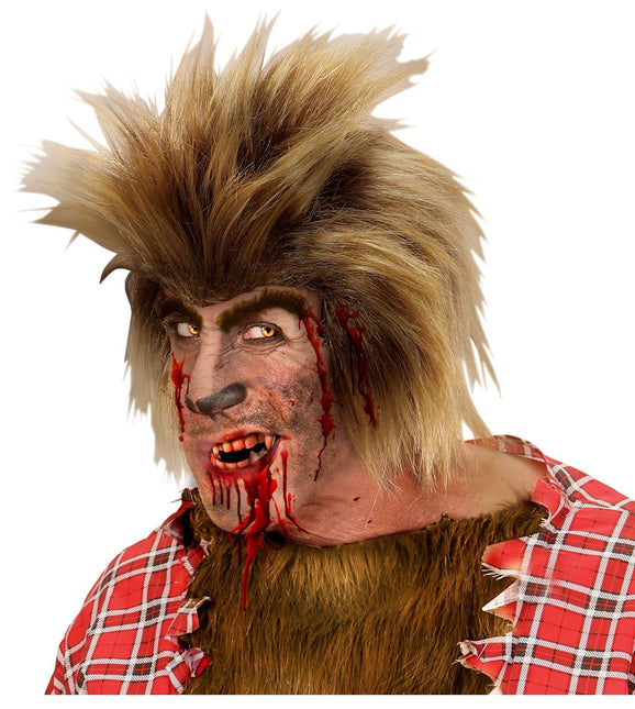 Röhrchen mit Blut und Zähnen