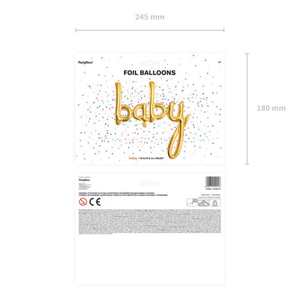 Buchstaben Ballon Set Mädchen Gold Leer 75,5cm