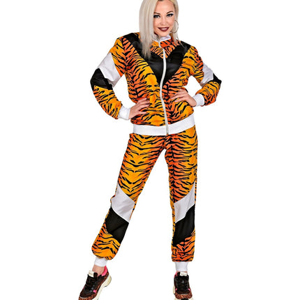 Neon 80S Trainingsanzug Faulty Tiger Print