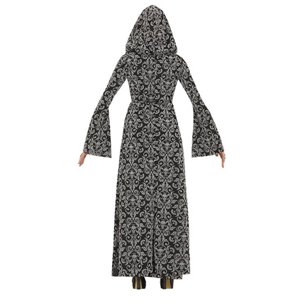Hexenkleid Damen Totenköpfe