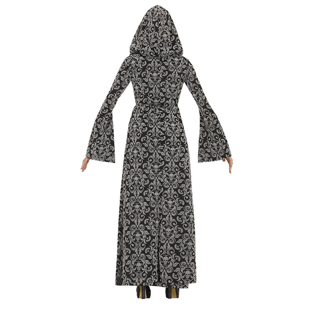 Hexenkleid Damen Totenköpfe