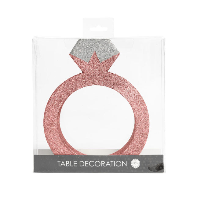 Tischdekoration Ring in Roségold