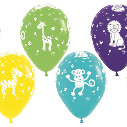 Ballons Dschungel Tiere Mode Mix 30cm 25Stk