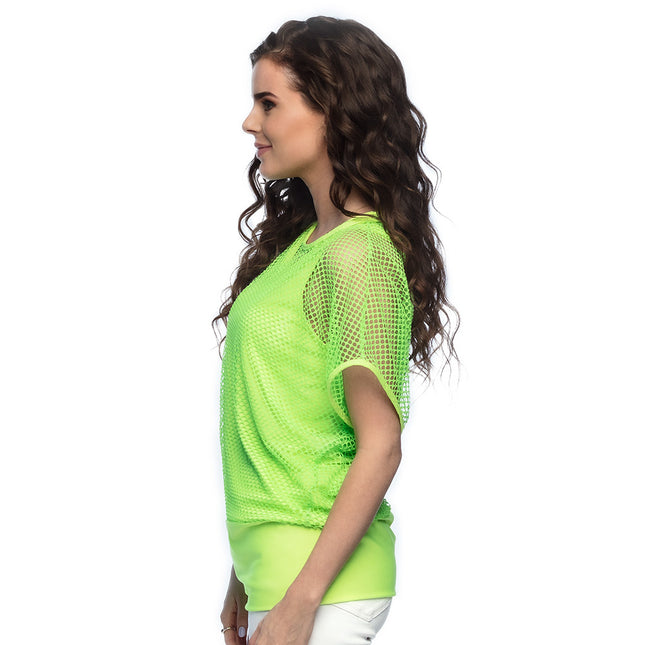 Fischnetz Shirt Grün Damen M/L