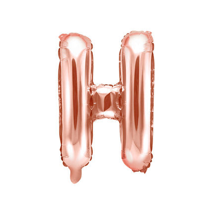 Folienballon Buchstabe H Rose Gold Leer 35cm