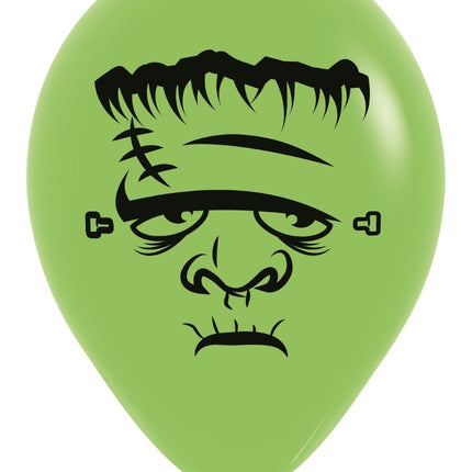 Ballons Frankenstein Limettengrün 30cm 12Stk.
