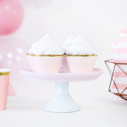 Cupcake-Formen Hellrosa Pastell 7,6 cm 6 Stück