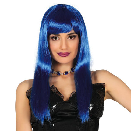 Blaue Perücke