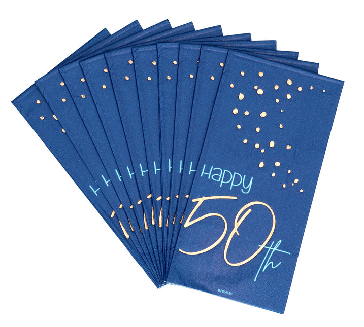 Servietten 50 Jahre Blau 33cm 10Stück