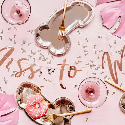 Hochzeitsgirlande Miss to Mrs, Rose Gold 76cm