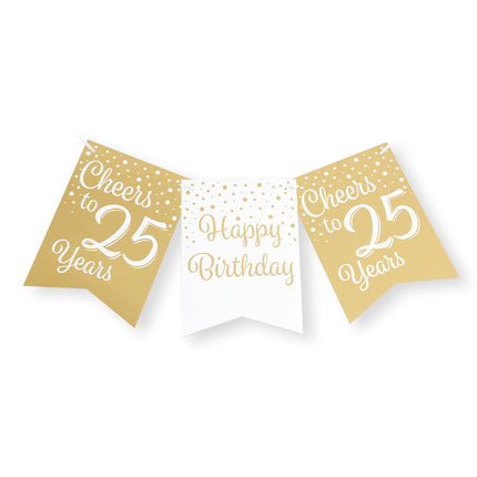 Banner 25 Jahre Gold Weiß 6m