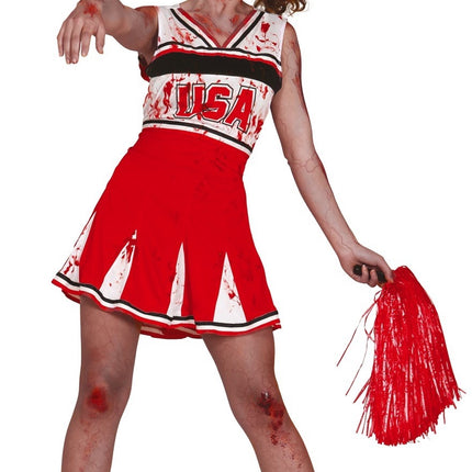 Zombie Halloween Kostüm Damen Cheerleader
