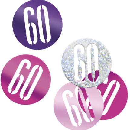 Tischkonfetti 60 Jahre Rosa 14gr