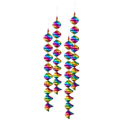 Bunte Hängedekoration Spiralen 60cm 4Stk.