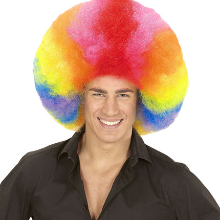 Farbige Perücke Afro Extra Groß