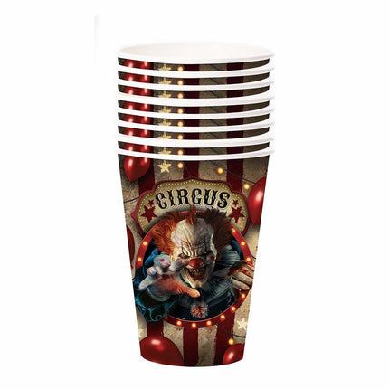 Halloween Becher Clown 355ml 6 Stk.