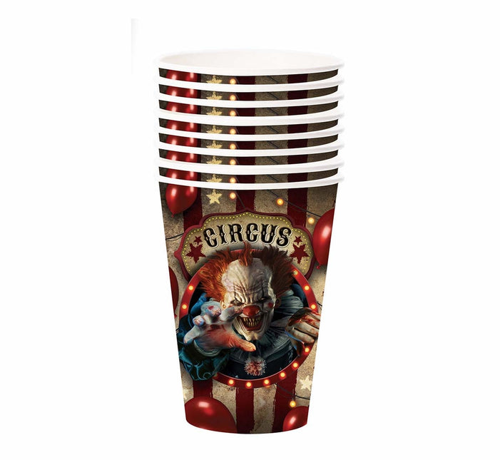 Halloween Becher Clown 355ml 6 Stk.