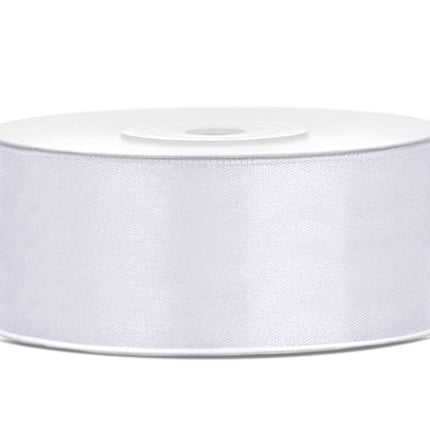 Satinband Weiß 25mm 25m