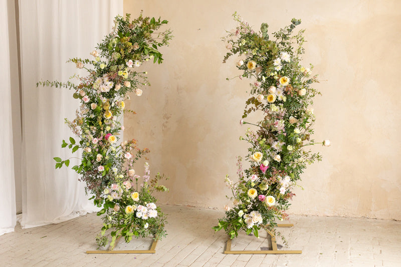 Gold Backdrop Frame Half Arch 2pcs