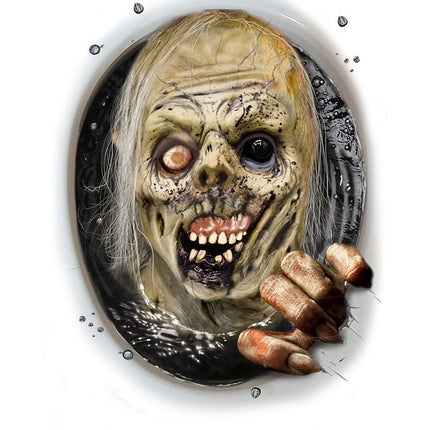 Halloween Toilettenaufkleber Zombie