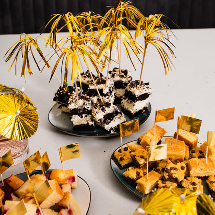 Gold Cocktail Sticks Sonnenschirm Lang 10Stk