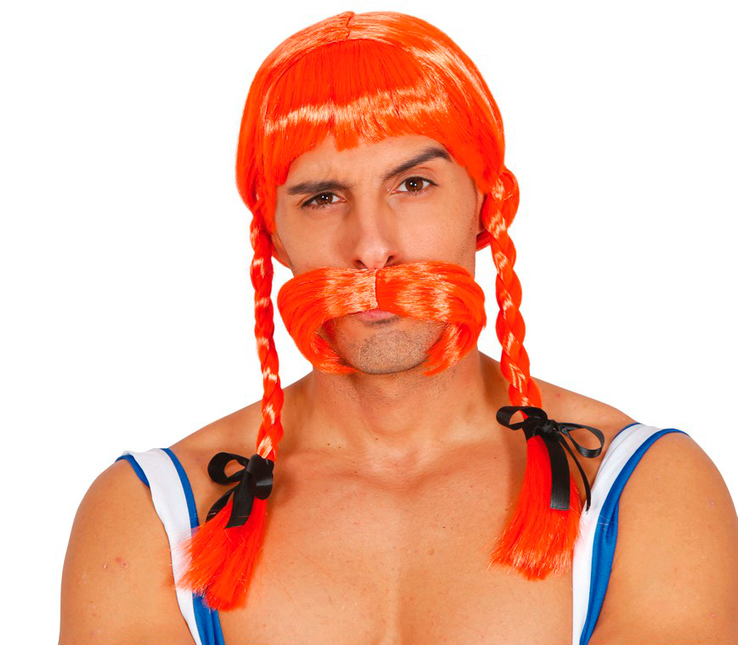 Gaul Perücke Orange