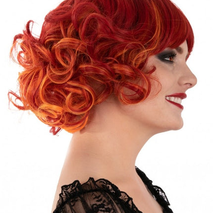 Perücke Arlene Kurz Mit Locken Rot Orange